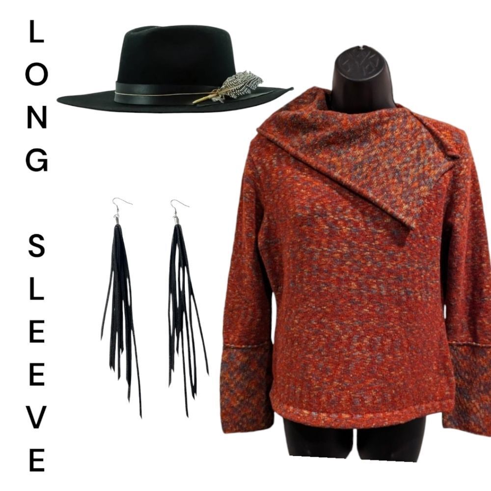 Women's Rust Long Sleeve Top